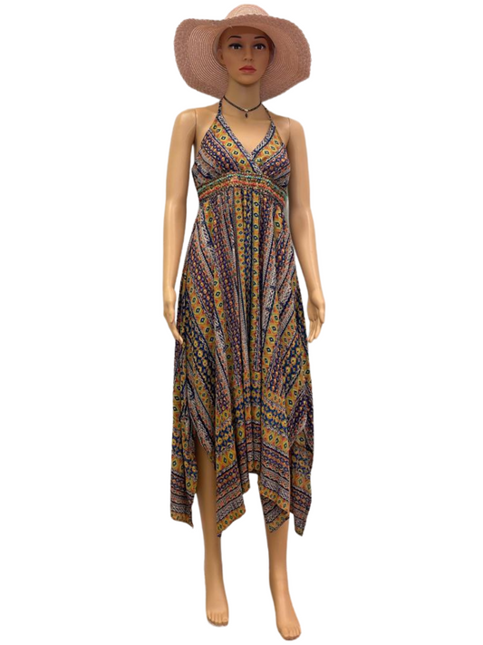 Bohemian Halter Maxi Dress