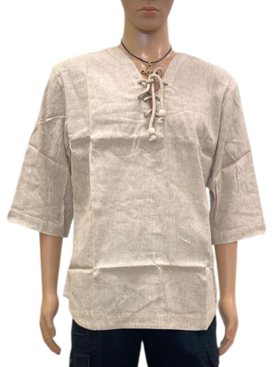 Men's  Lace-Up Bohemian Shirt