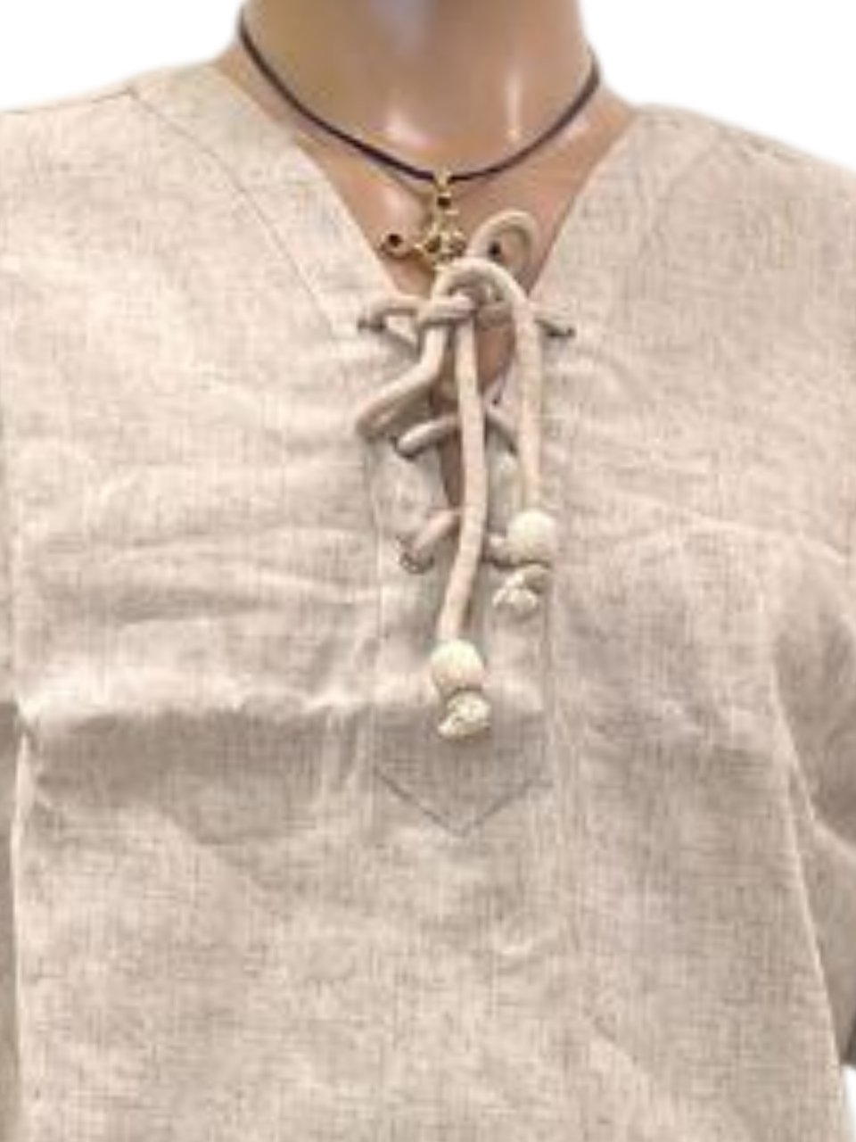 Men's  Lace-Up Bohemian Shirt