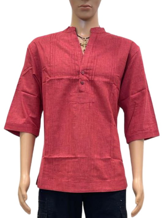 Men's Collar Shirt with Pintuck Detail