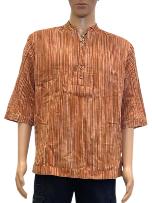 Men's Striped Collar Casual Shirt